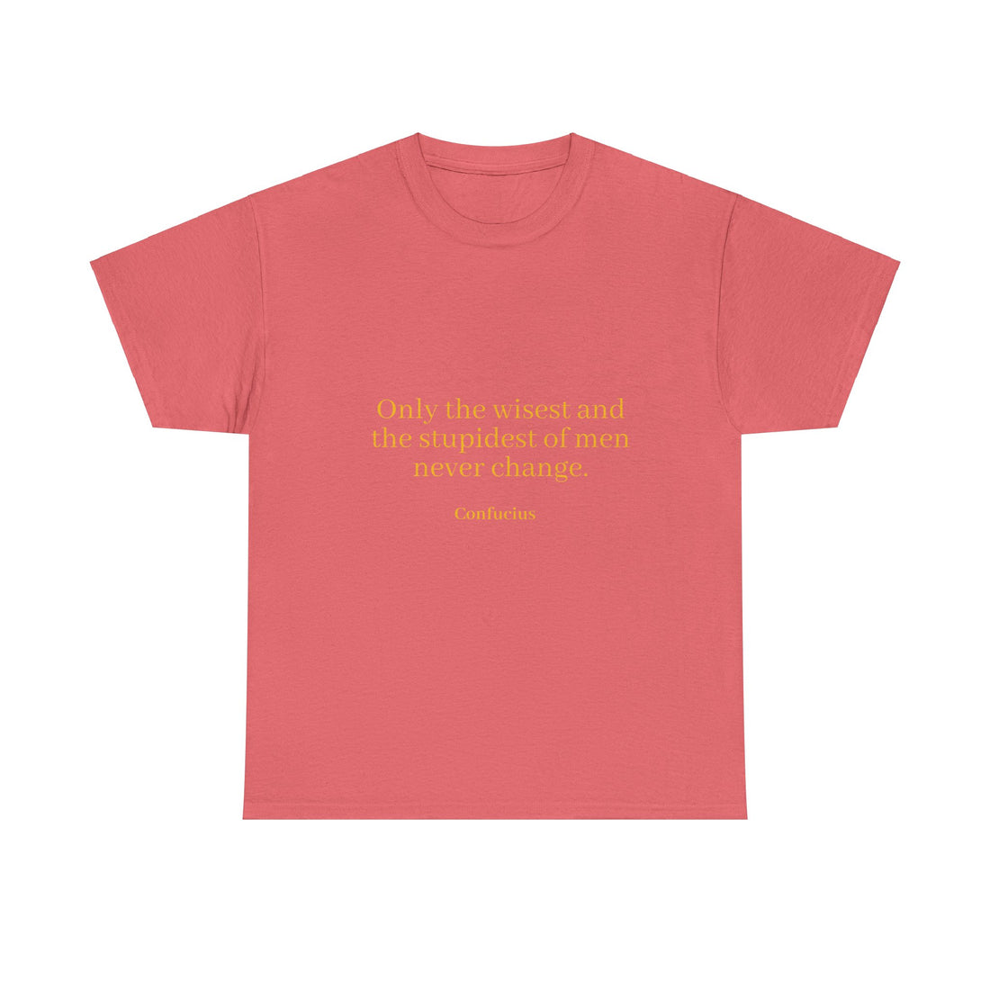 From the Superior Sentimental Brand: WisdomT Collection of Philosophical Apparel "Only the wisest and the stupidest..."  Confucius