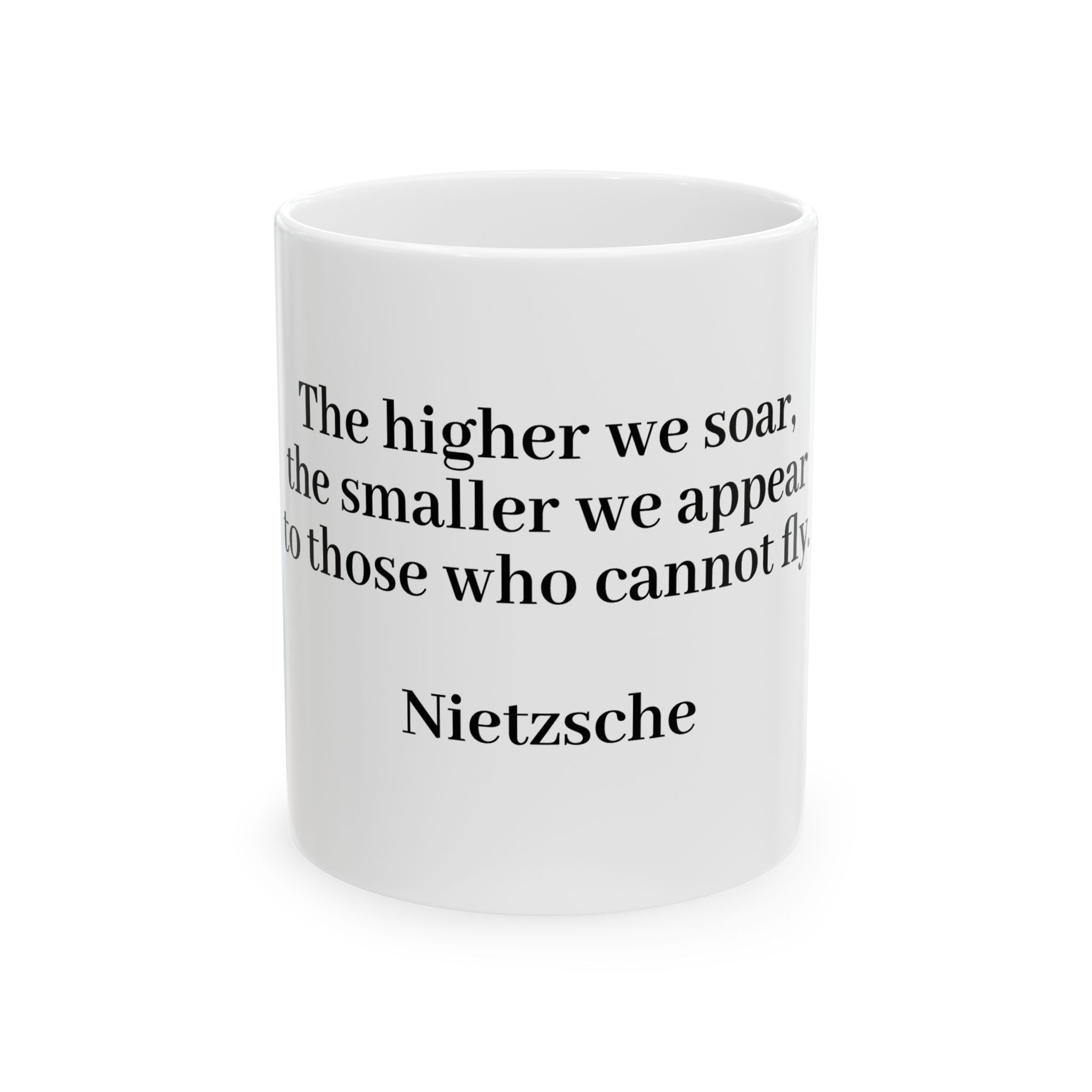 WisdoMug  11oz mug from the Superior Sanctuary Brand "The higher we soar..."  Nietzsche