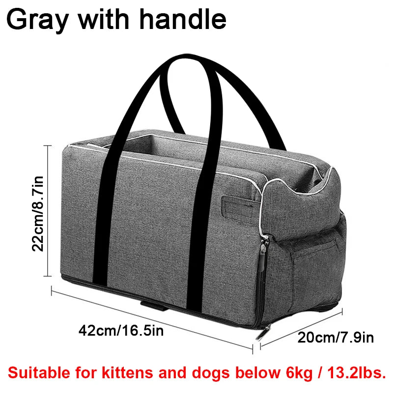 Portable Pet Car Seat and Carrier for Dog and Cat Travel Safety and Comfort