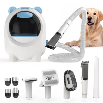 Professional Pet Grooming Vacuum with 12KPA Suction Power and Five Grooming Tools for Optimal Shedding Management