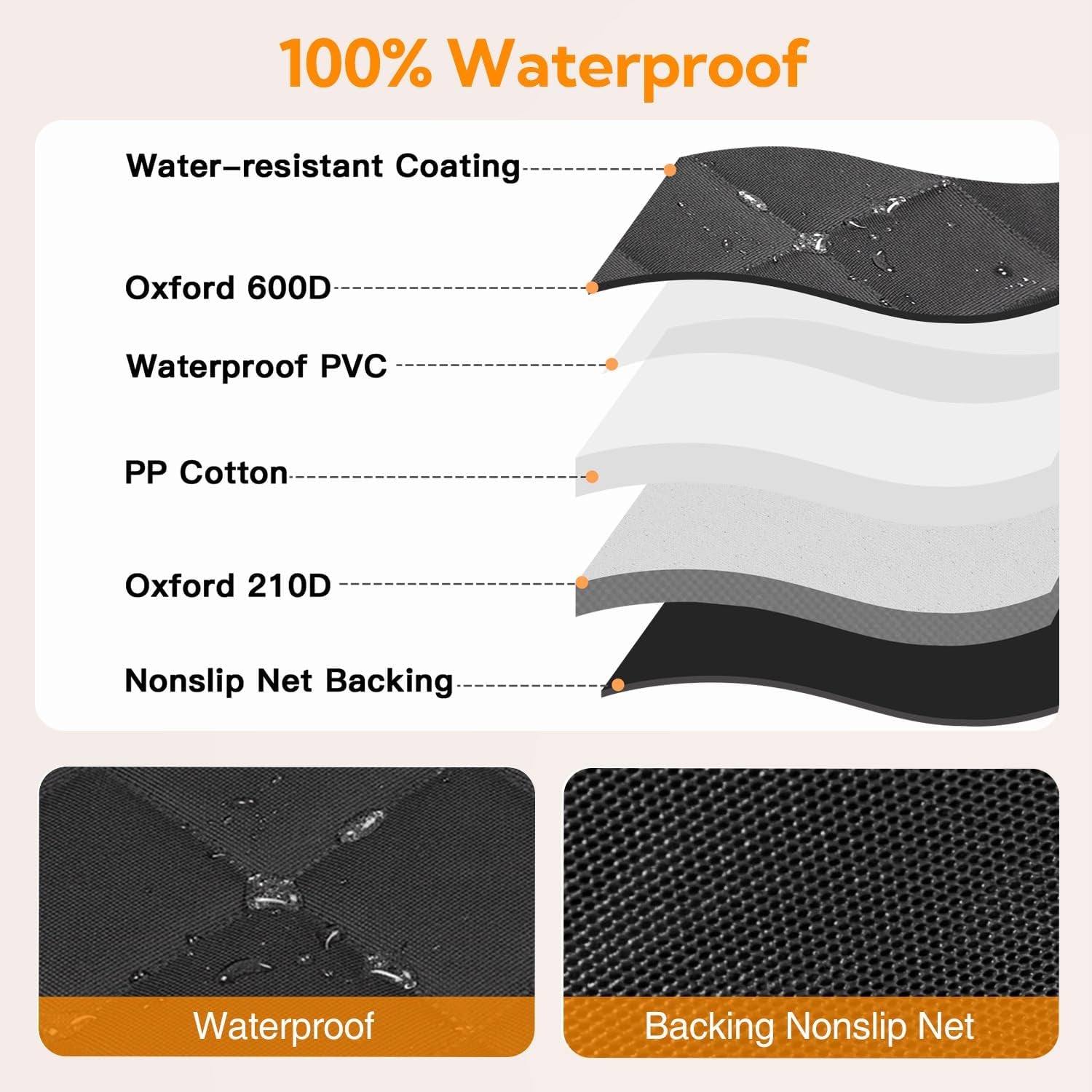 Premium Waterproof Dog Car Seat Cover with Mesh Window – Durable Anti-Scratch Non-Slip Hammock for Back Seats in Vehicles